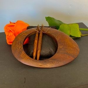 Local High Desert Mesquite Wood Earrings and Bracelet